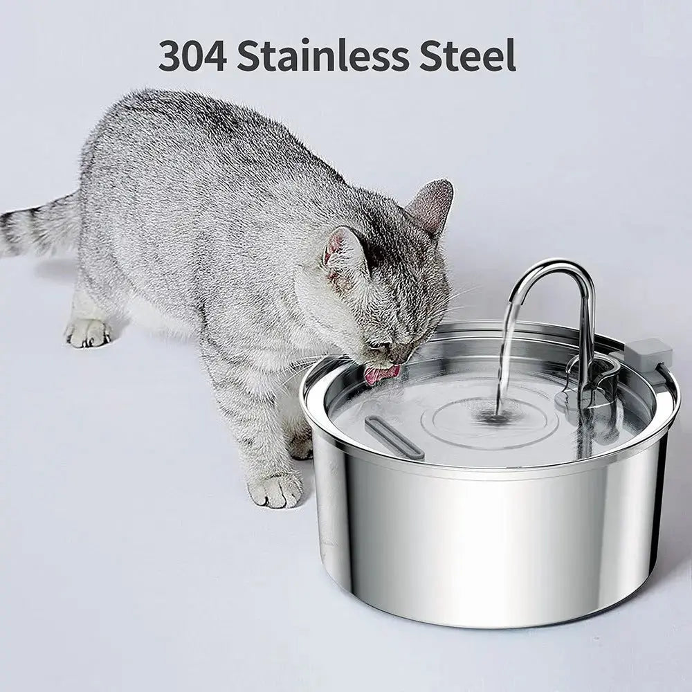 Petrkl™ PureFlow – Stainless Steel Cat Water Fountain 3.2L Petrkl