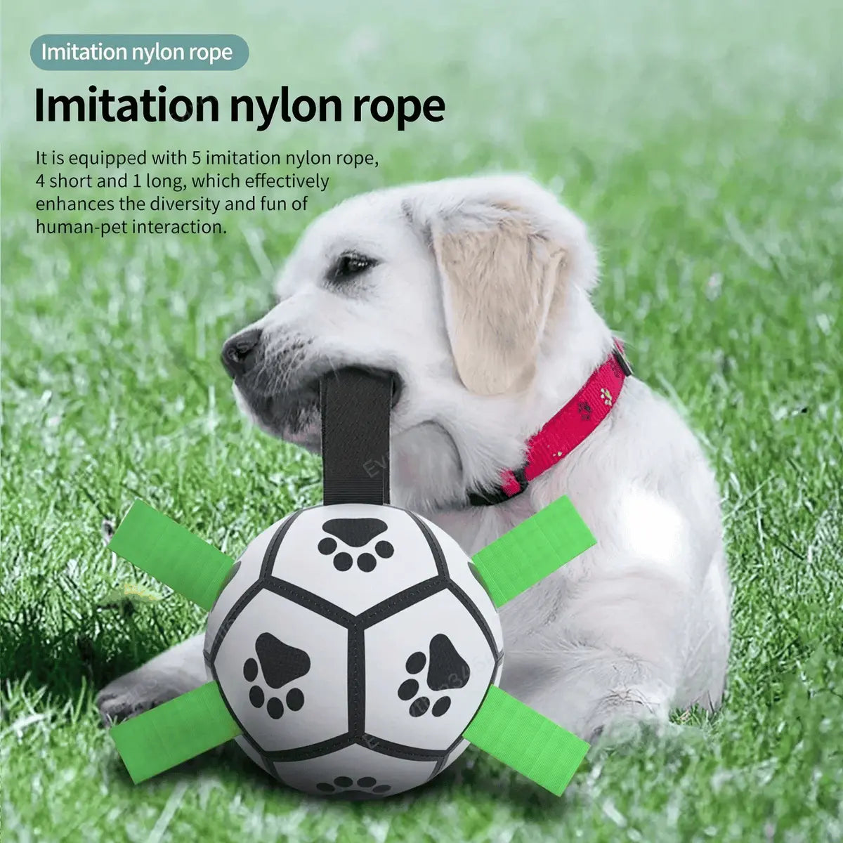 Petrkl™ PawKick – Interactive Dog Soccer Ball with Straps Petrkl