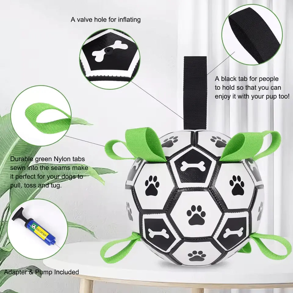 Petrkl™ PawKick – Interactive Dog Soccer Ball with Straps Petrkl