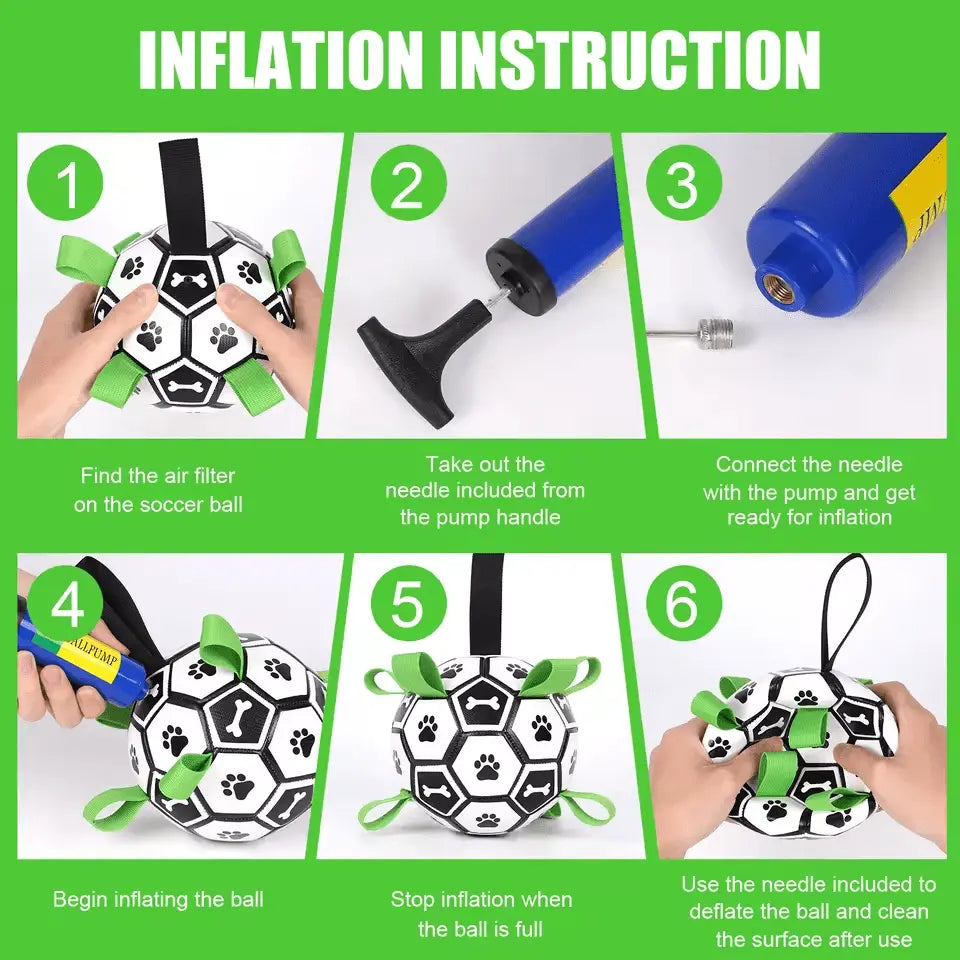 Petrkl™ PawKick – Interactive Dog Soccer Ball with Straps Petrkl