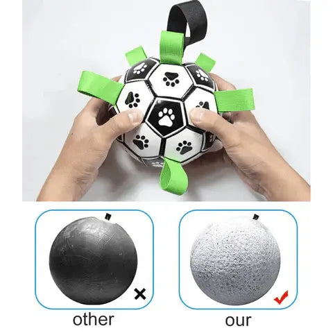 Petrkl™ PawKick – Interactive Dog Soccer Ball with Straps Petrkl