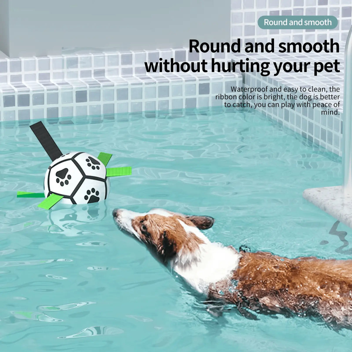 Petrkl™ PawKick – Interactive Dog Soccer Ball with Straps Petrkl