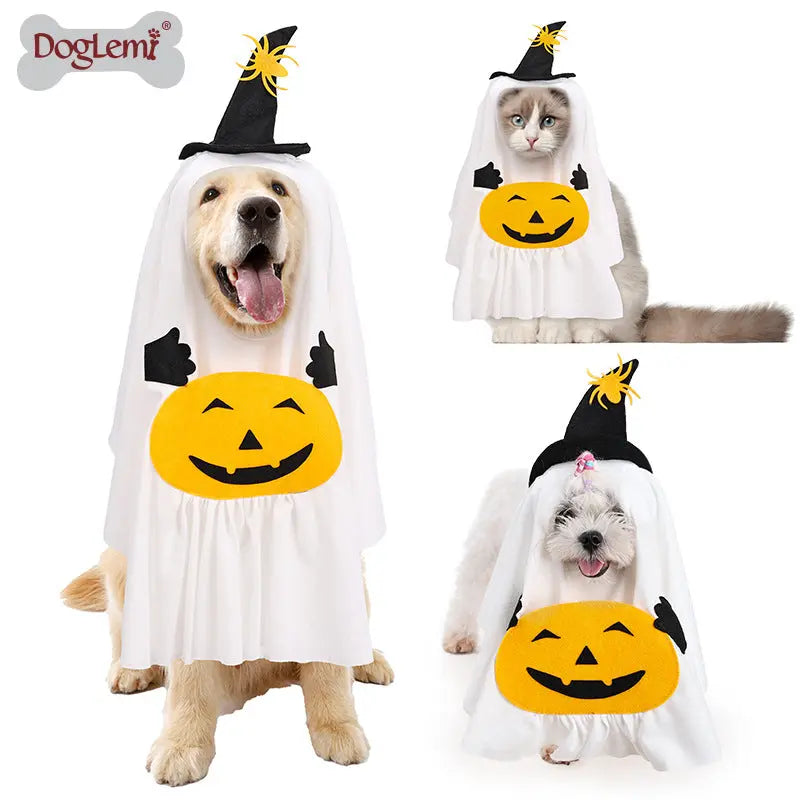 Petrkl™ Pumpkin Ghost Dog Costume Petrkl