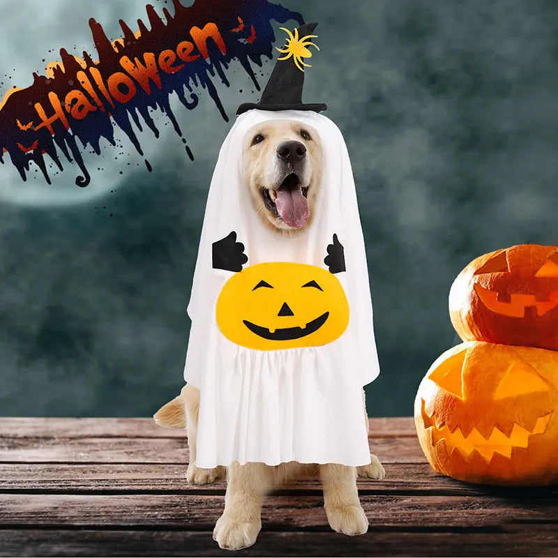 Petrkl™ Pumpkin Ghost Dog Costume Petrkl
