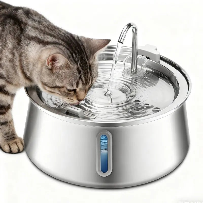 Petrkl™ AquaDrop – Stainless Steel Cat Water Fountain 4L Petrkl
