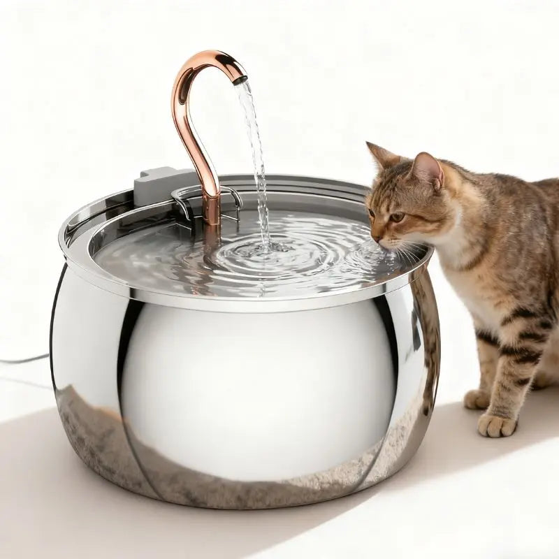 Petrkl™ AquaDrop – Stainless Steel Cat Water Fountain 4L Petrkl