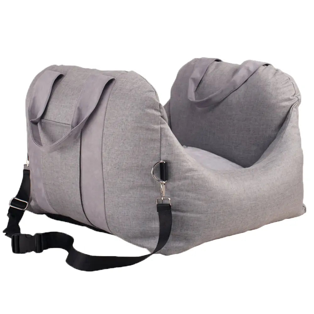 BreezeArmor™ Dog Car Bed light gray front