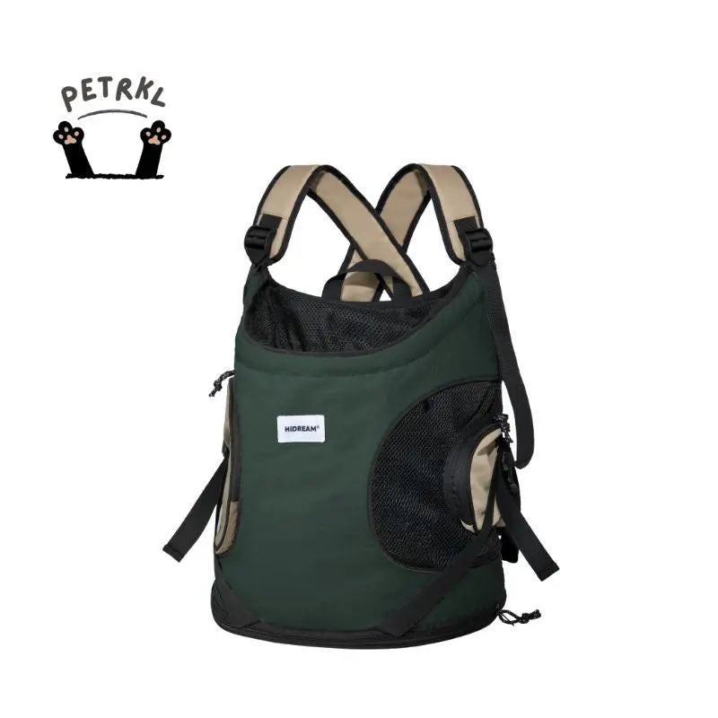 Cat Carrier Front Pack travel backpack in army green