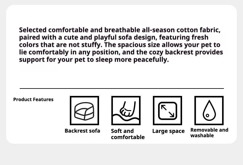 CozyCloud Cat Couch Bed for All-Season Snuggles PETRKL