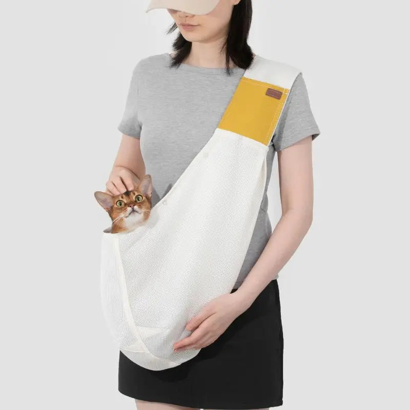 Dog Sling Carrier – Soft Cotton Pet Bag for Cats & Small Dogs petrkl 1