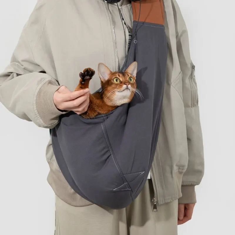 Dog Sling Carrier – Soft Cotton Pet Bag for Cats & Small Dogs  Petrkl  .