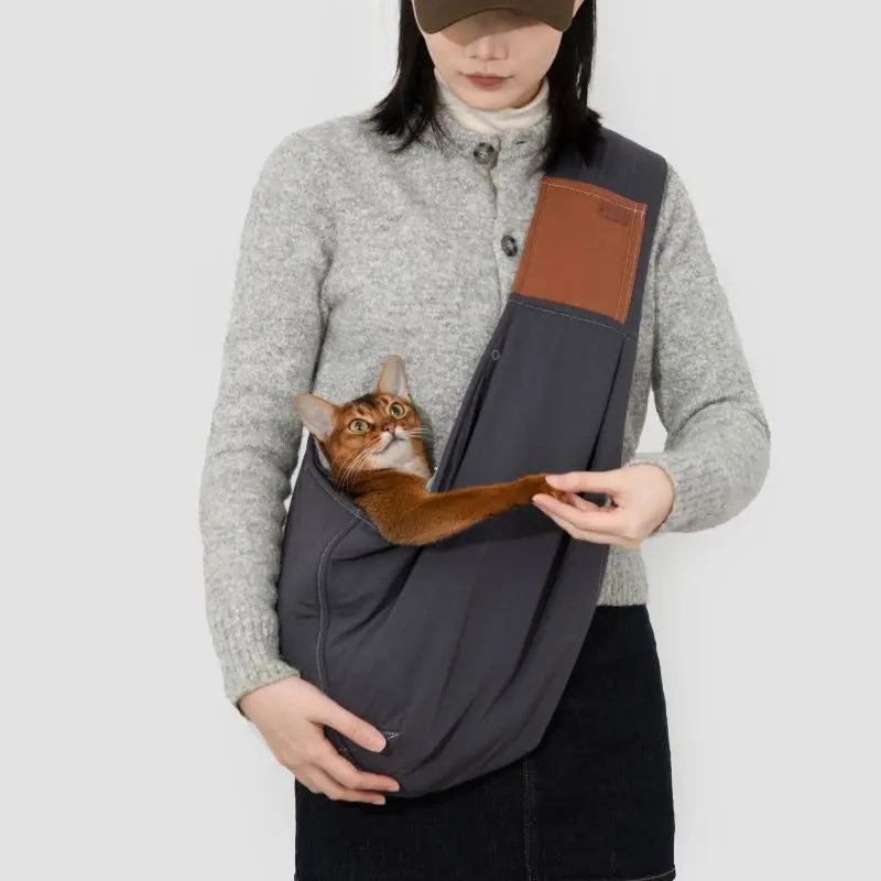 Dog Sling Carrier – Soft Cotton Pet Bag for Cats & Small Dogs  Petrkl  .