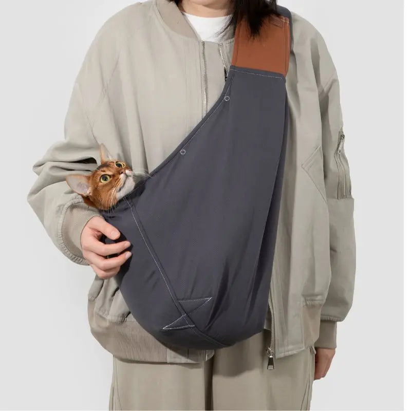 Dog Sling Carrier – Soft Cotton Pet Bag for Cats & Small Dogs  Petrkl  .