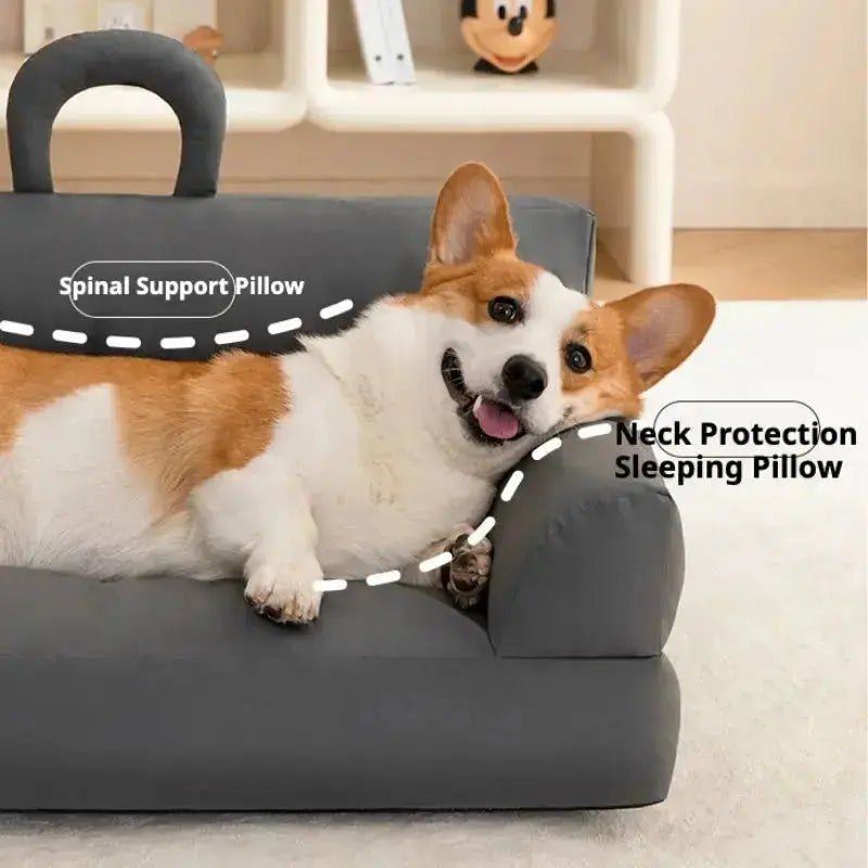 Large Washable Fluffy Orthopedic Soft  Dog Sofa Bed Petrkl