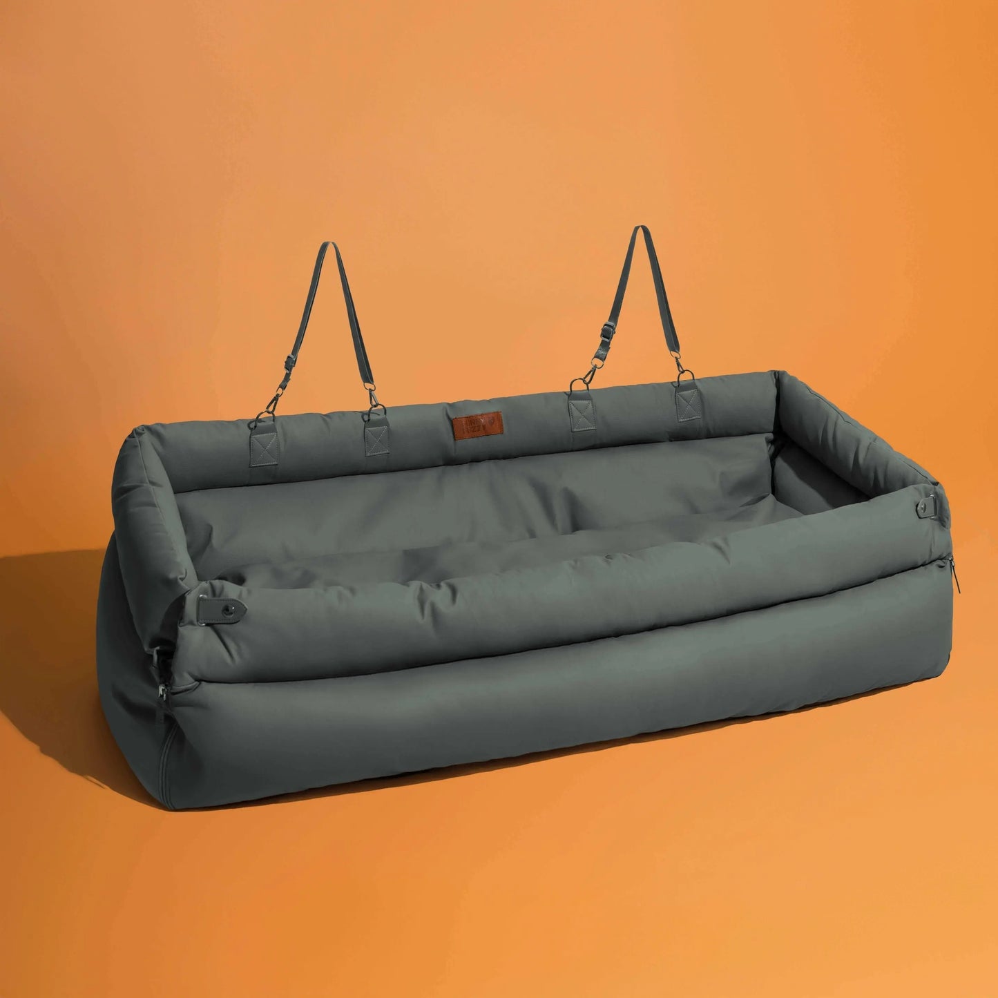 PawVoyage Dog Car Bed – 2-in-1 Dog Carrier & Travel Bed for Cars and Home gray xl
