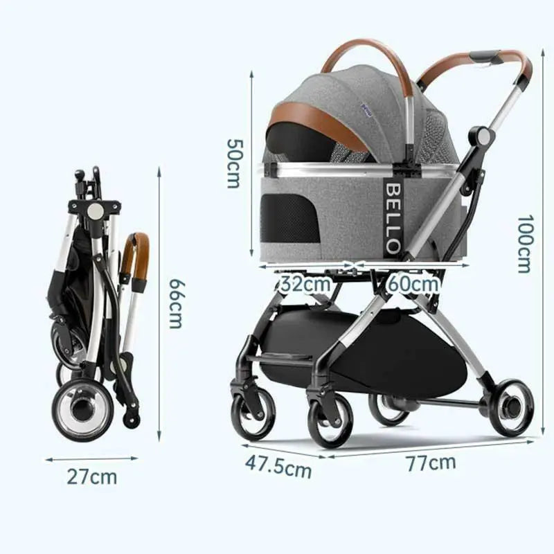 Pet Stroller for Cats and Small Dogs – Detachable Pet Carrier  Petrkl  .