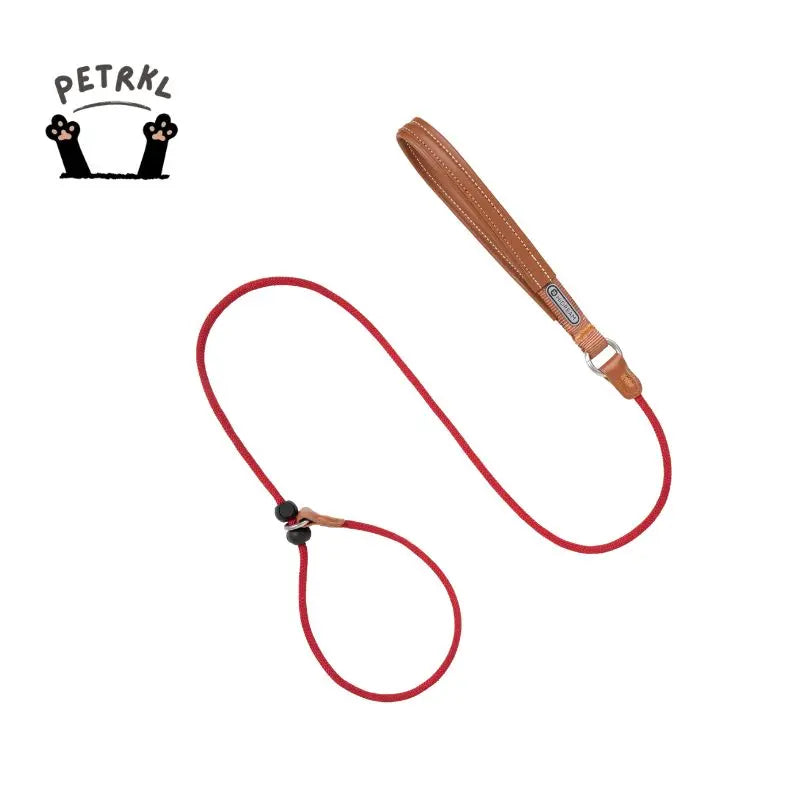 Petrkl™ CommandLoop– Premium Slip Lead Dog Leash with Leather Handle petrkl 3