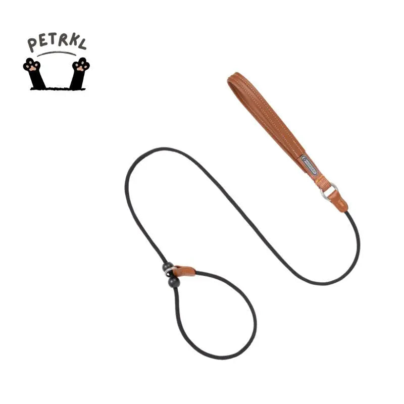 Petrkl™ CommandLoop– Premium Slip Lead Dog Leash with Leather Handle petrkl 4