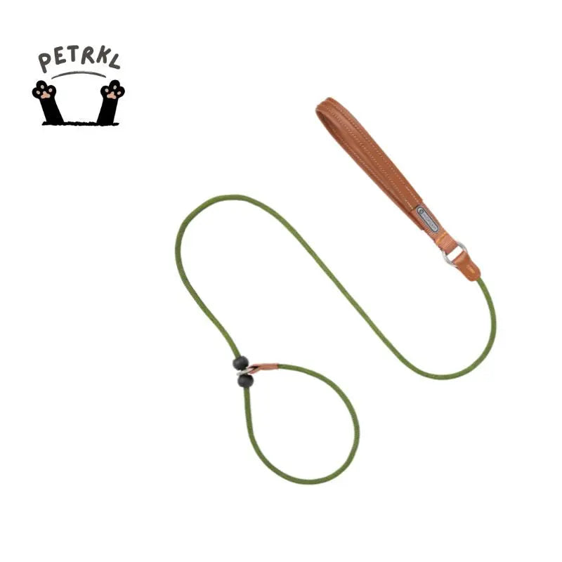 Petrkl™ CommandLoop– Premium Slip Lead Dog Leash with Leather Handle petrkl 5