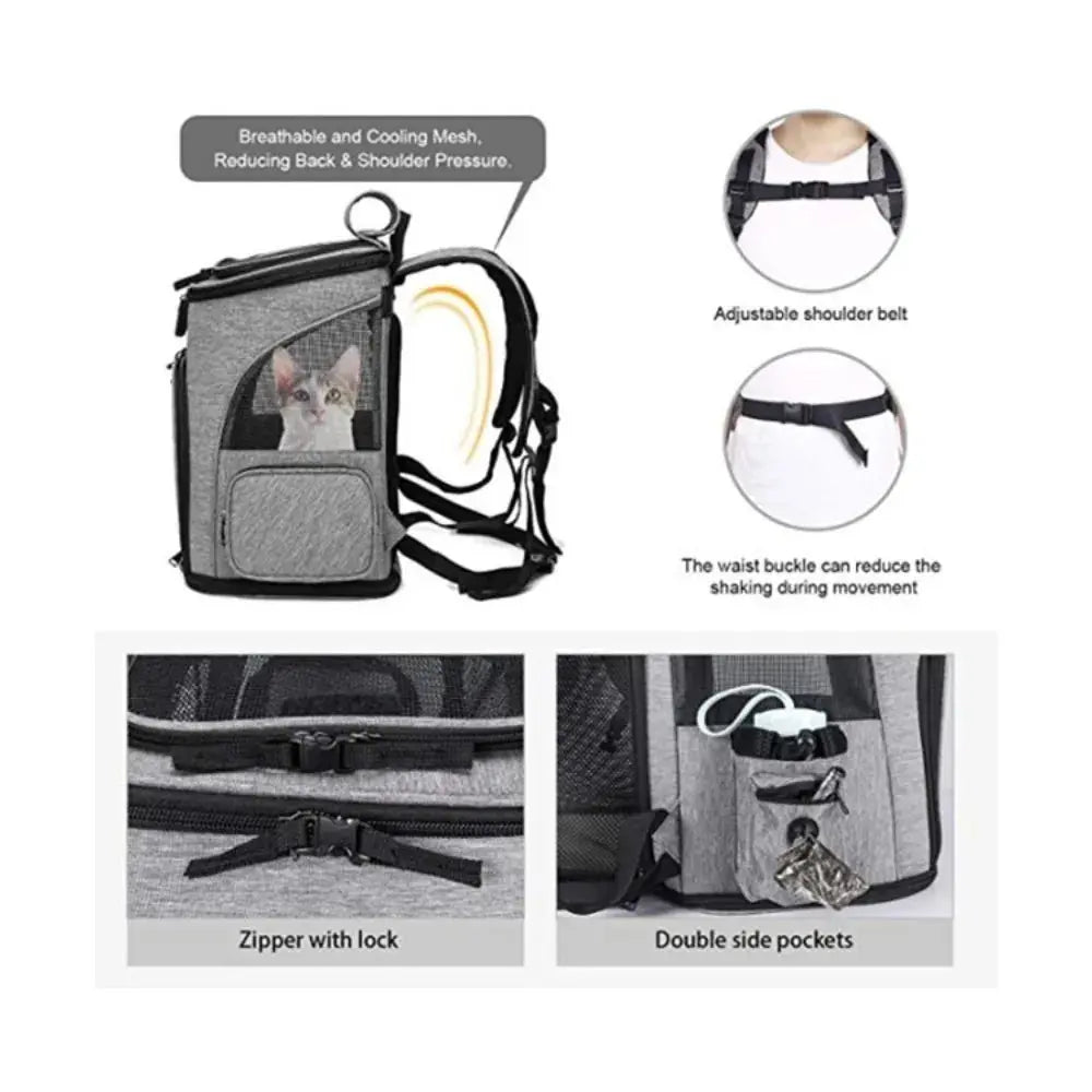 Petrkl™ FlexVent Expandable Cat Backpack Carrier petrkl 11