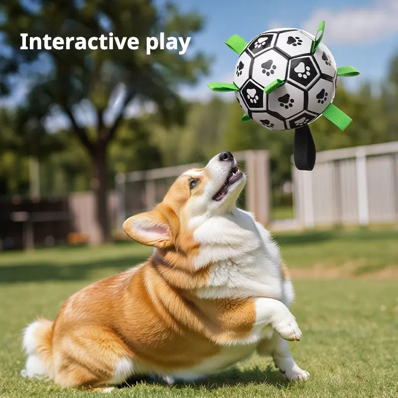 Petrkl™ PawKick – Interactive Dog Soccer Ball with Straps Petrkl