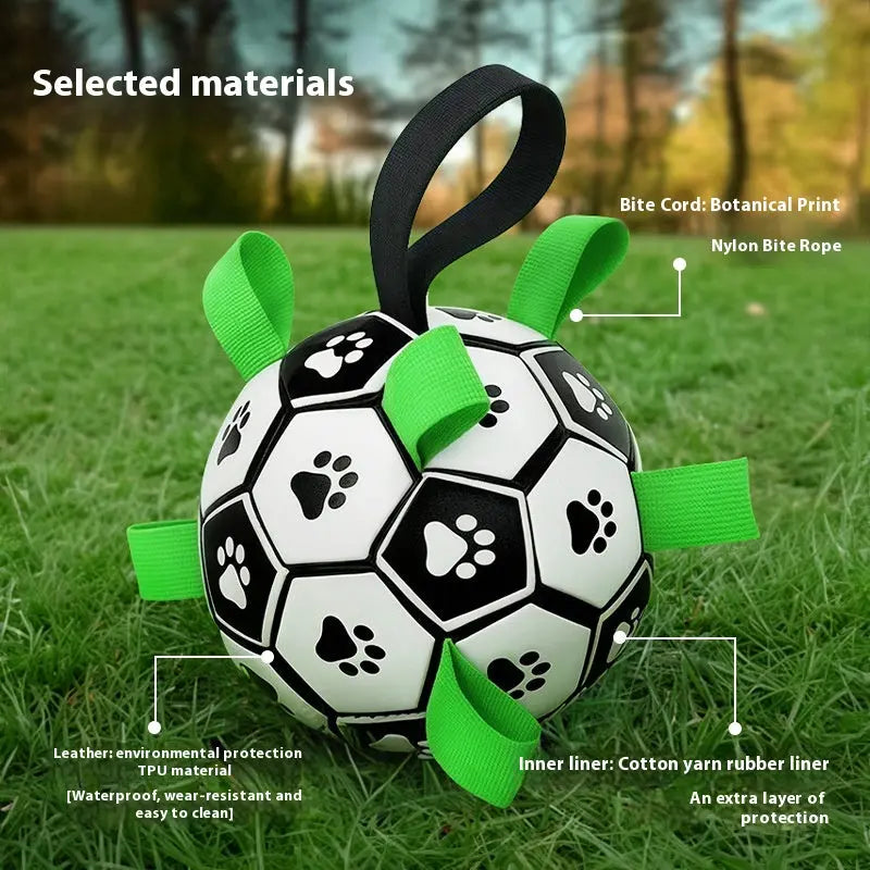 Petrkl™ PawKick – Interactive Dog Soccer Ball with Straps Petrkl