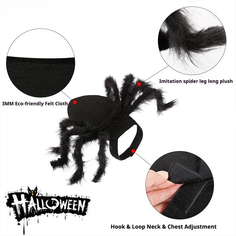 Petrkl™ Spider Plush Costume – Halloween Outfit for Dogs & Cats Petrkl