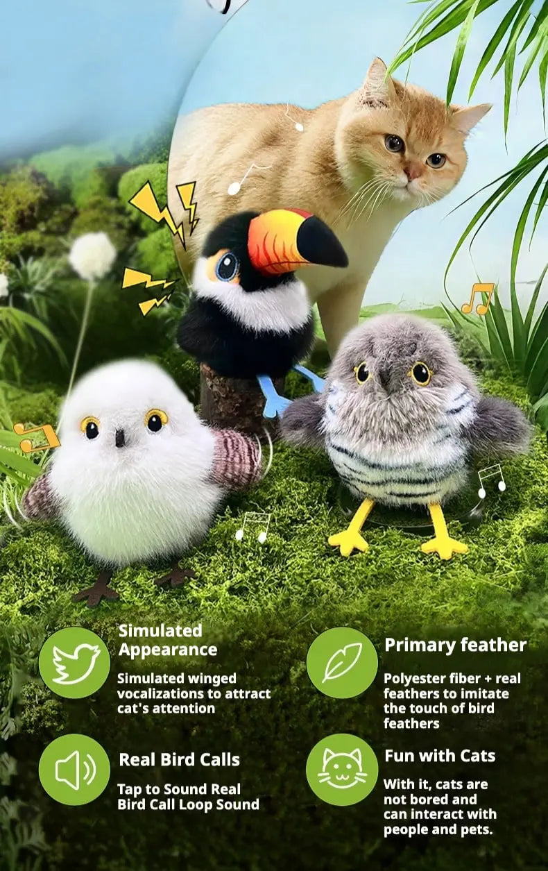 Petrkl™ ChirpyBird – Interactive Sound Cat Toy Petrkl