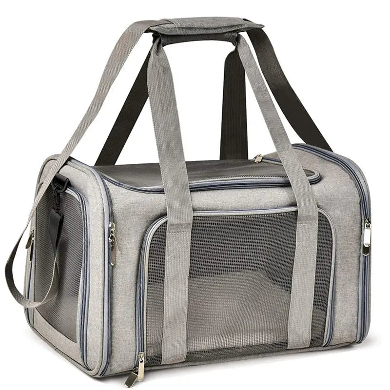 dog pet carrier bag Petrkl gray