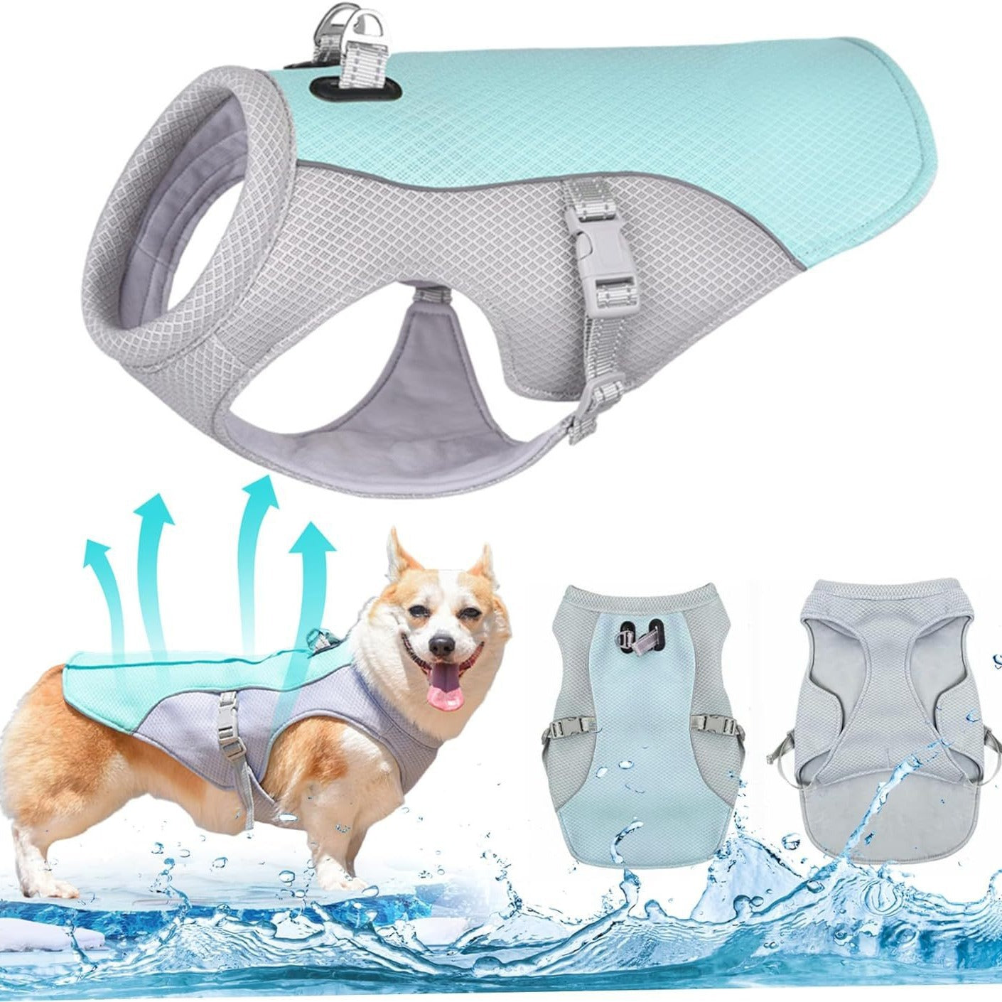 Dog Cooling Vest – Summer Breathable Dog T-Shirt Petrkl