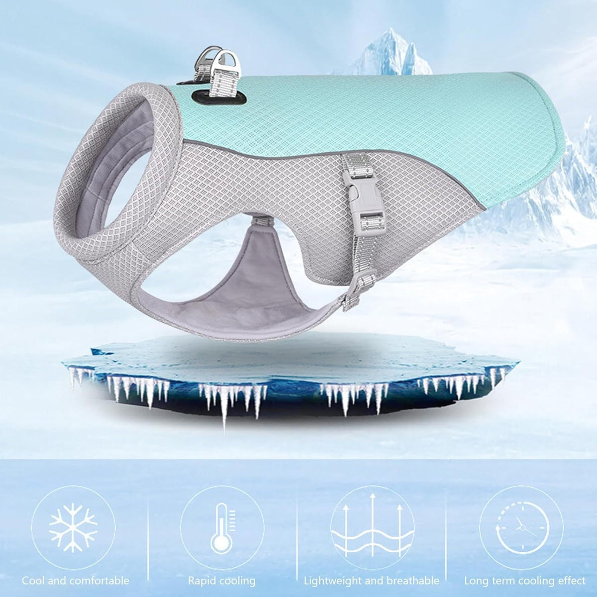 Dog Cooling Vest – Summer Breathable Dog T-Shirt Petrkl