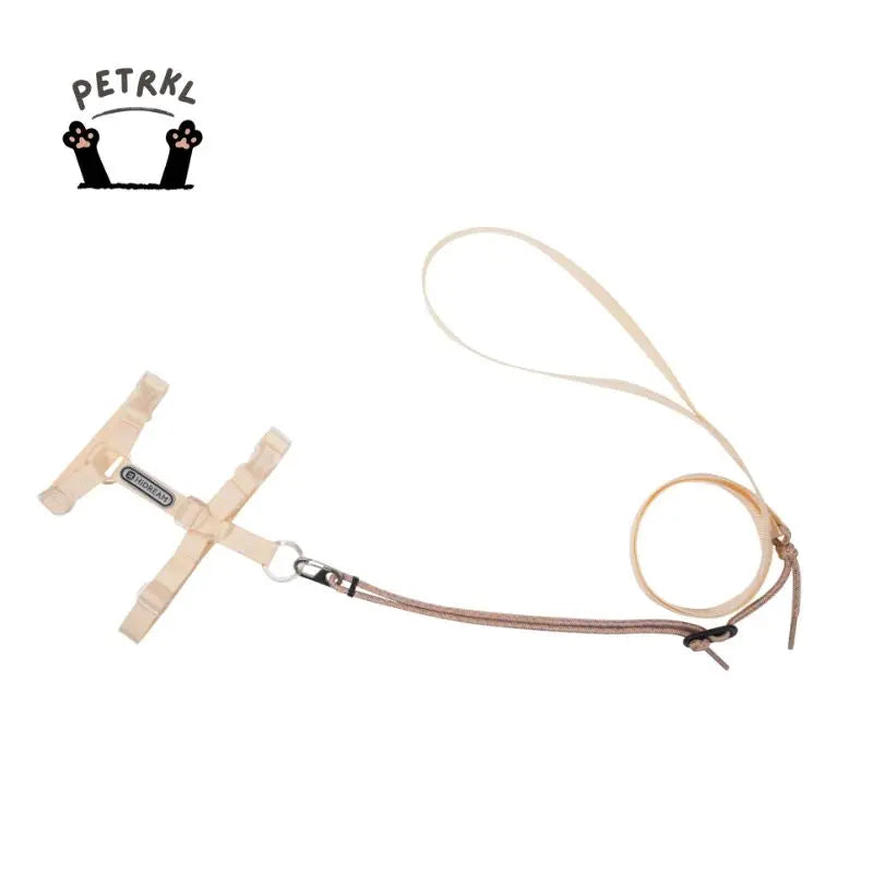 Adjustable Cat Harness & Leash Set beige