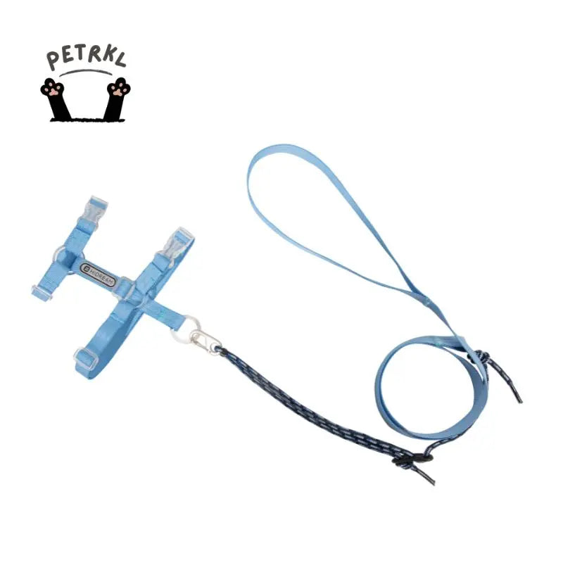 Adjustable Cat Harness & Leash Set blue