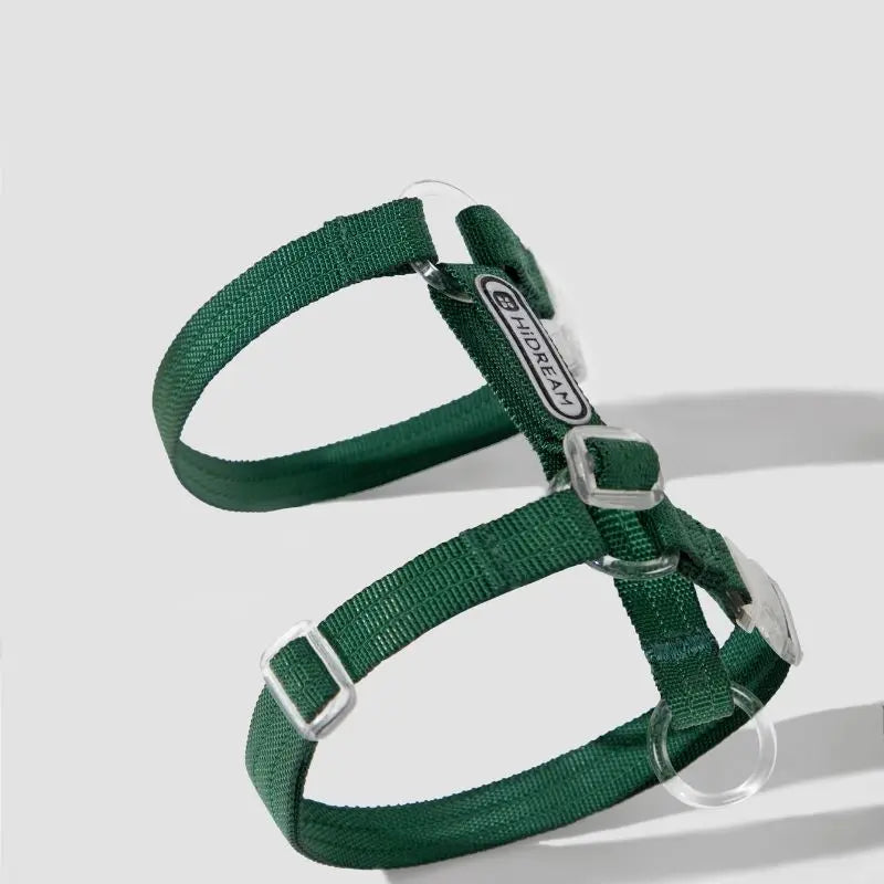 Adjustable Cat Harness & Leash Set green 3d