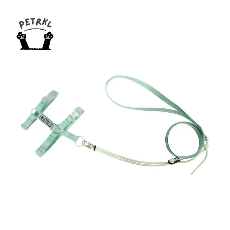 Adjustable Cat Harness & Leash Set light green