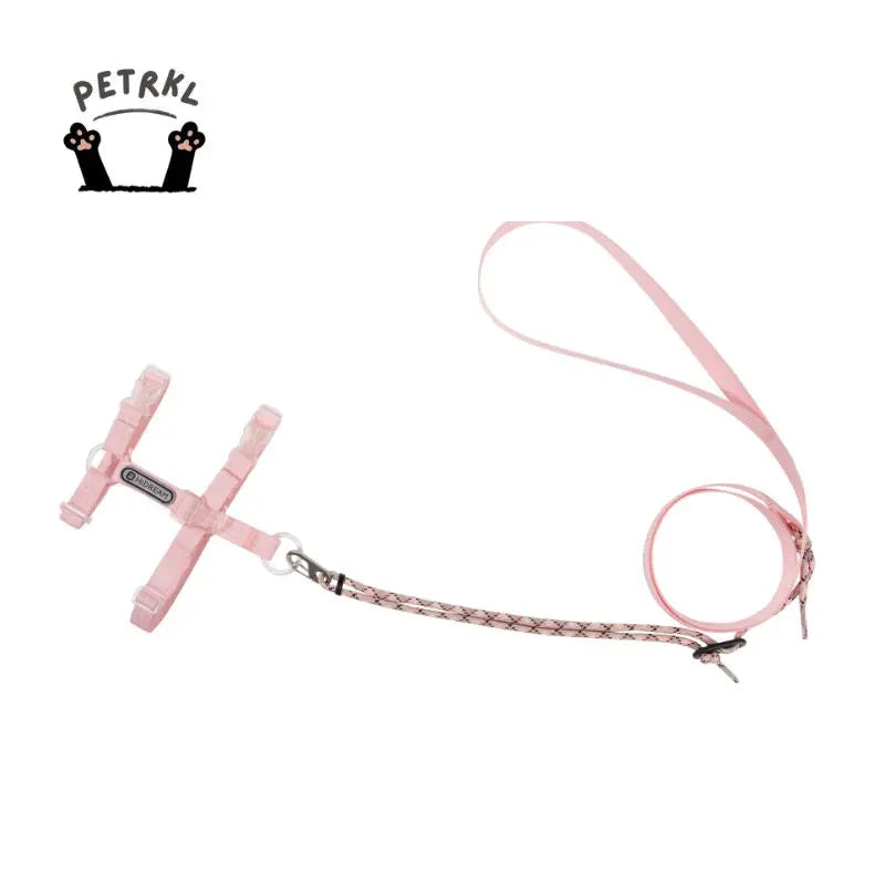 Adjustable Cat Harness & Leash Set pink 1
