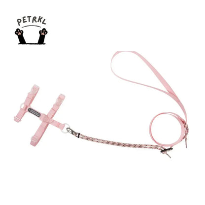Adjustable Cat Harness & Leash Set pink 1
