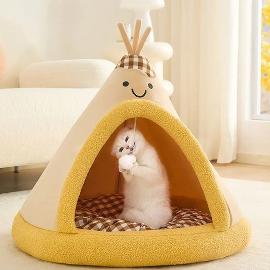 Apple Dog Bed Tent Christmas Cozy Hideout for Indoor pets Petrkl