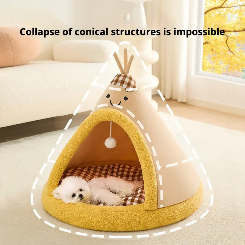 Apple Dog Bed Tent Christmas Cozy Hideout for Indoor pets Petrkl3