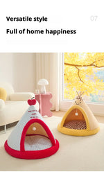 Apple Dog Bed Tent Christmas Cozy Hideout for Indoor pets Petrkl
