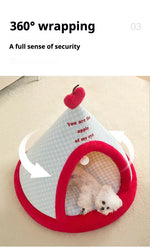 Apple Dog Bed Tent Christmas Cozy Hideout for Indoor pets Petrkl