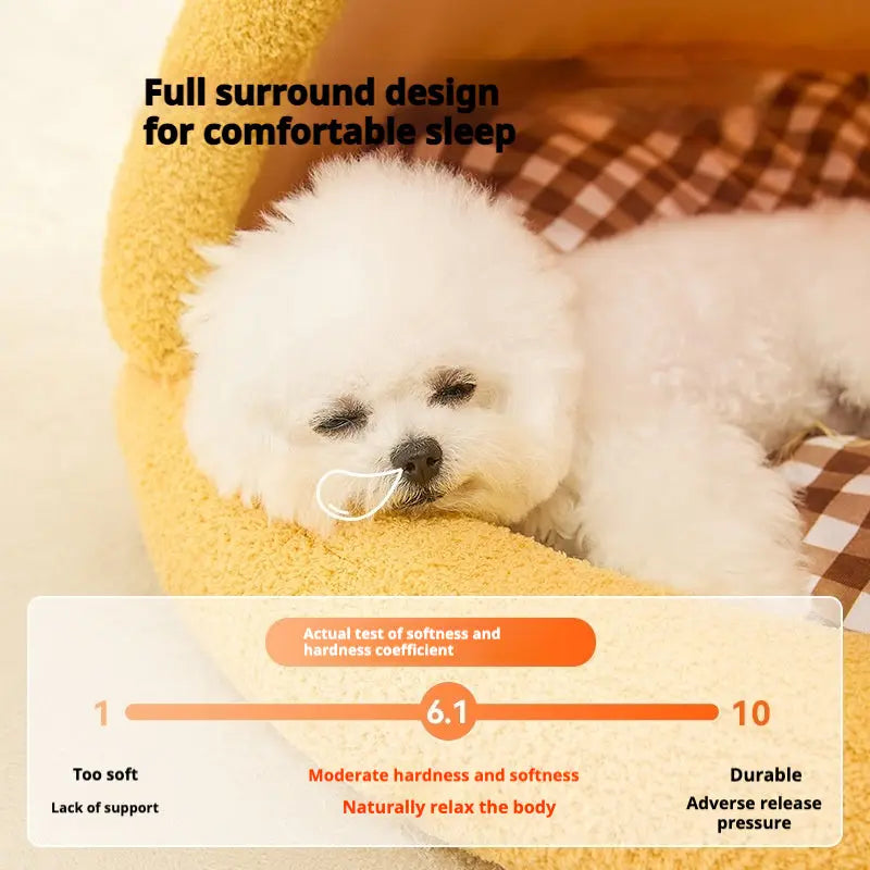Apple Dog Bed Tent Christmas Cozy Hideout for Indoor pets Petrkl