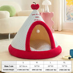 Apple Dog Bed Tent Christmas Cozy Hideout for Indoor pets Petrkl 9