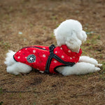 Christmas Waterproof Dog Coat with Harness Warm Padded Winter Jacket for Small Dogs Petrkl