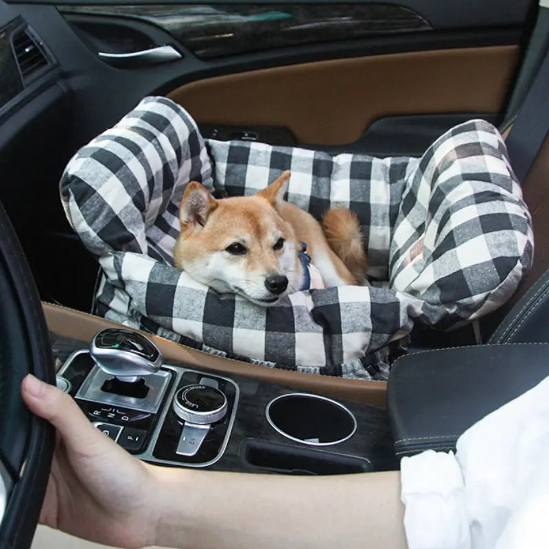 Dog Car Bed with Bolster – Secure Travel Seat for Small & Medium Dogs  Petrkl  .