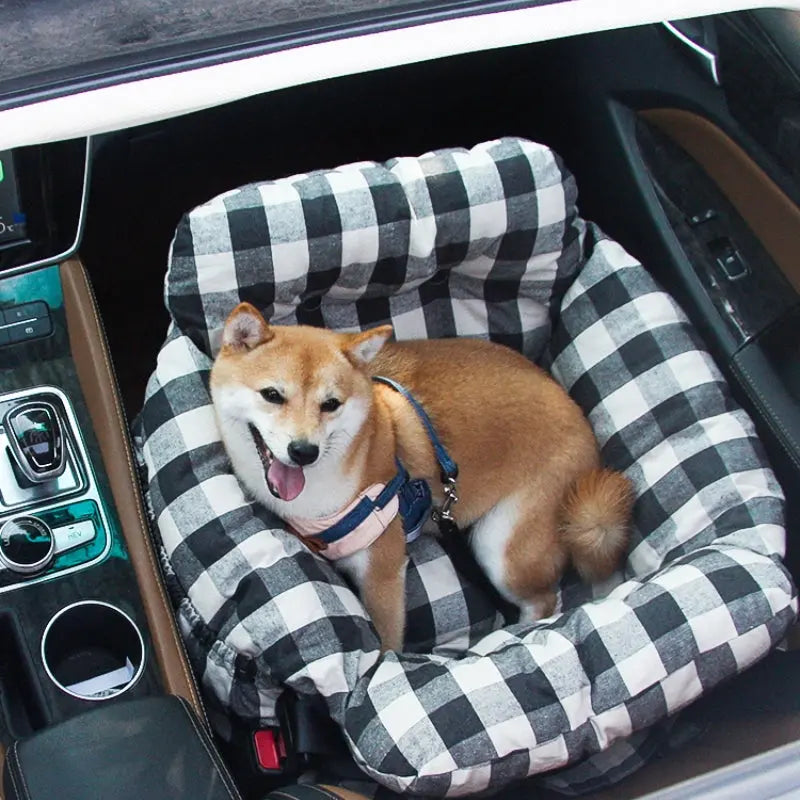 Dog Car Bed with Bolster – Secure Travel Seat for Small & Medium Dogs  Petrkl  .