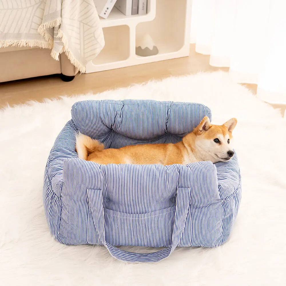 Dog Car Bed with Bolster – Secure Travel Seat for Small & Medium Dogs  Petrkl  .