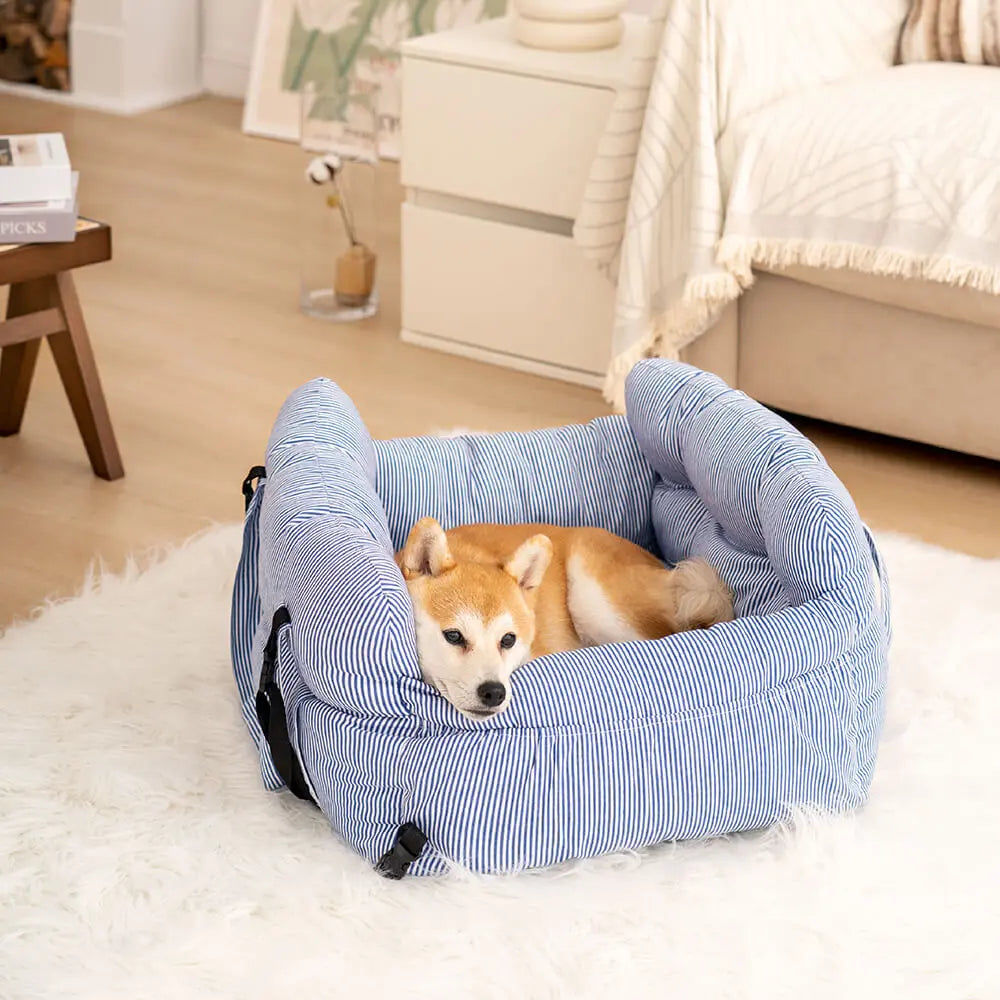 Dog Car Bed with Bolster – Secure Travel Seat for Small & Medium Dogs  Petrkl  .