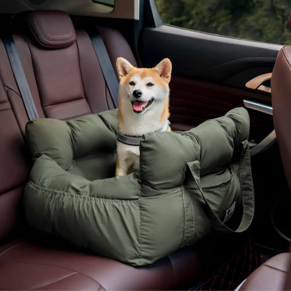 Dog Car Bed with Bolster – Secure Travel Seat for Small & Medium Dogs  Petrkl  .