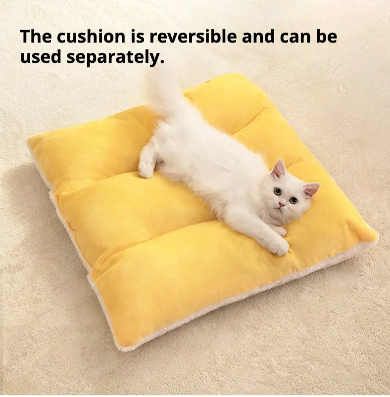 Plaid Cozy Cat Bed Tent Soft Indoor Couch for Kittens and Cats Petrkl